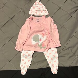 Gerber Pink Baby Outfit with Heart Design